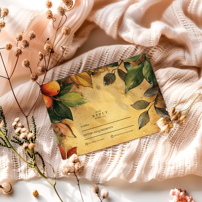 Cartons Réponse Mariage Floral à la Saveur de Citrouille (Créateur téléchargé)