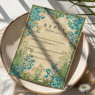 Cartons Réponse Mariage Floral Art Nouveau Élégant