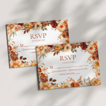 Mariage Floral Automne Élégant Rustique