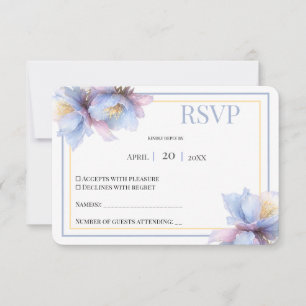 Cartons Réponse Mariage Floral Botanique Pastel Artistique