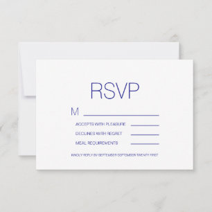 Cartons Réponse Mariage floral de la marine Blue Boho