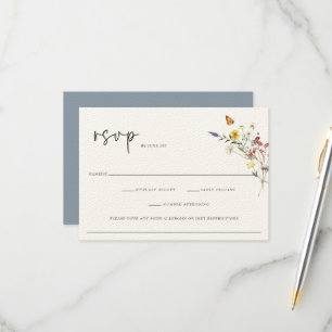 Cartons Réponse Mariage floral Wild Meadow