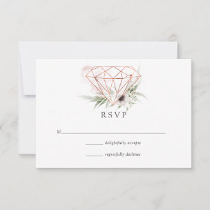 Cartons Réponse Mariage géométrique à l'aquarelle Eucalyptus
