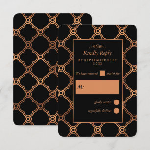 Cartons Réponse Mariage Géométrique vintage Gatsby