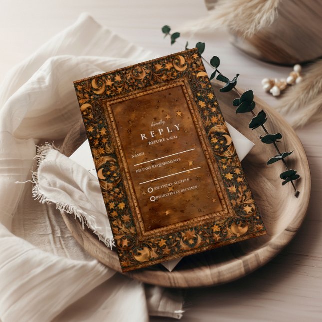 Cartons Réponse Mariage gothique baroque céleste (Créateur téléchargé)
