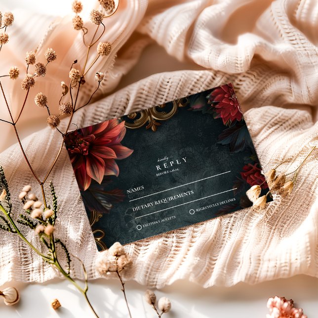 Cartons Réponse Mariage gothique baroque Romance (Créateur téléchargé)