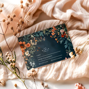 Cartons Réponse Mariage gothique romantique