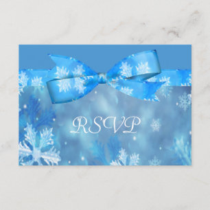 Cartons Réponse Mariage Icy Blue Winter Wonderland