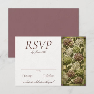 Cartons Réponse Mariage Jardin de Verre Coloré