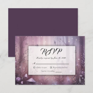 Cartons Réponse Mariage Lavande magique Fairy Lights