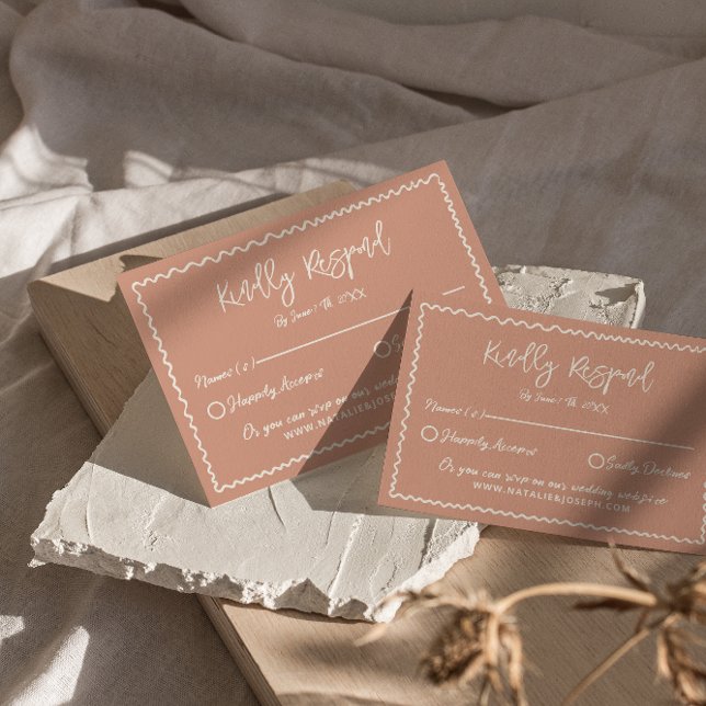 Cartons Réponse Mariage manuscrit dessiné à la main (Créateur téléchargé)