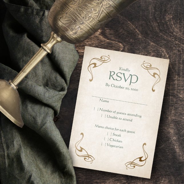 Cartons Réponse Mariage Médiéval Fantastique Celtique (Créateur téléchargé)