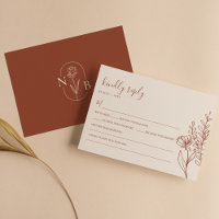 Mariage minimaliste en terre cuite brûlé Orange Bo