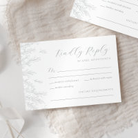 Mariage minimaliste gris moderne Feuille