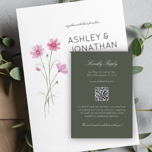 Cartons Réponse Mariage minimaliste moderne (Créateur téléchargé)