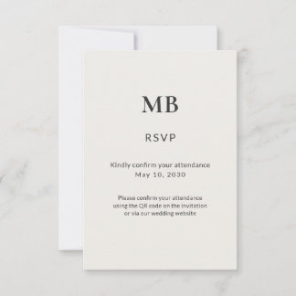 Cartons Réponse Mariage Minimaliste Moderne Micro