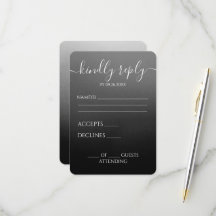 Mariage Minimaliste Ombré Fondu Personnalisé