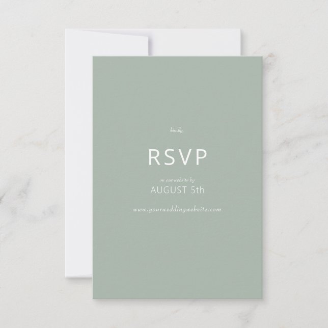 Cartons Réponse Mariage minimaliste simple chic (Devant)