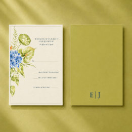 Cartons Réponse Mariage Moderne aux Orchidées et Anthuriums Verts