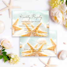 Mariage Moderne Élégant Étoiles de Mer Coquillages
