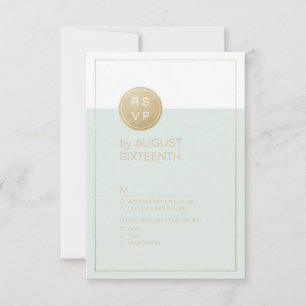 Cartons Réponse Mariage moderne minimaliste modifiable en couleur 