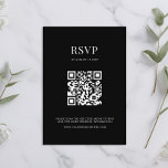 Cartons Réponse Mariage moderne minimaliste noir et blanc<br><div class="desc">Cartes rsvp de mariage modernes avec design minimaliste de typographie en noir et blanc.</div>