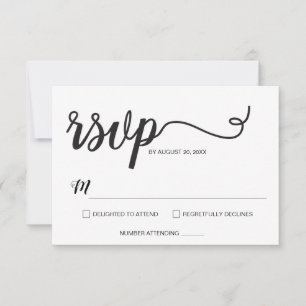 Cartons Réponse Mariage Moderne Minimaliste Script