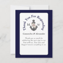 Mariage nautique Floral Ancre Marine Bleu blanc