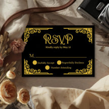 Mariage Noir Or Vintage 