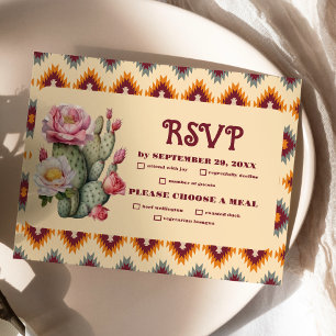 Cartons Réponse Mariage occidental floral boho