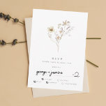 Cartons Réponse Mariage Pampas Fleur sauvage sec à l'abondance min<br><div class="desc">Carte RSVP de mariage pour Fleur sauvage séché à l'abondance minimale</div>