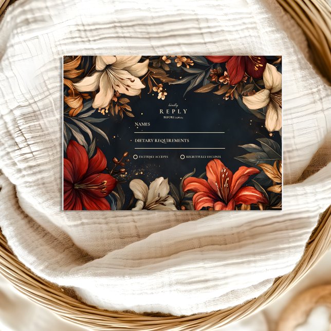 Cartons Réponse Mariage Romantique Baroque (Créateur téléchargé)