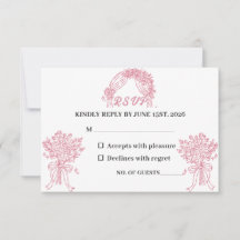 Mariage Rose Pâle Élégant Minimaliste