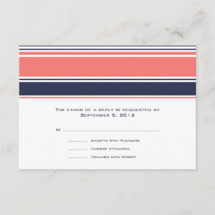 Cartons Réponse Mariage Roses et Bleues Grilles Modernes Mariage R