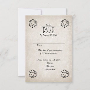 Cartons Réponse Mariage RPG D20