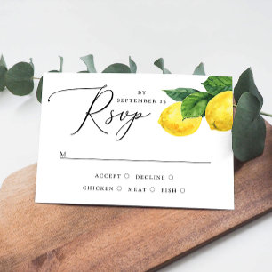 Cartons Réponse Mariage Rustique dans un Citronnier Verger de Ci