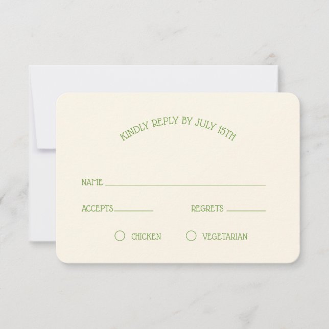 Cartons Réponse Mariage Shamrock Celtic Knot (Devant)