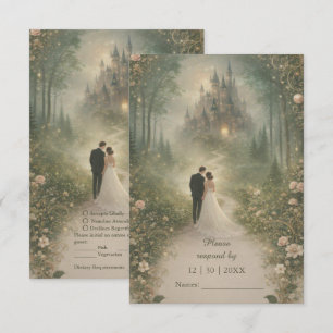 Cartons Réponse Mariage sur le chemin forestier du château de cont