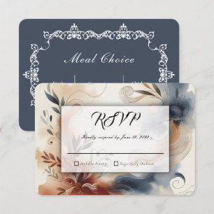 Cartons Réponse Mariage Terracotta Twilight et Fleurs de Nuit