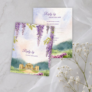 Cartons Réponse Mariage Traditionnel au Jardin du Manoir de Wister