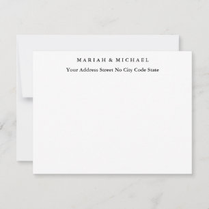 Cartons Réponse Mariage Trend Minimaliste Nom Professionnel Adress