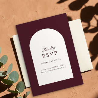 Cartons Réponse Mariage Villa toscane avec Arche de Bourgogne