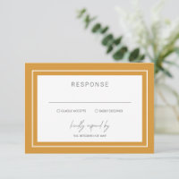 Marigold Jaune Bold Bordure moderne Mariage