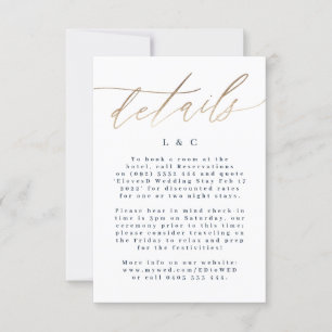 Cartons Réponse Marine Blue Info Hébergement Gold Mariage