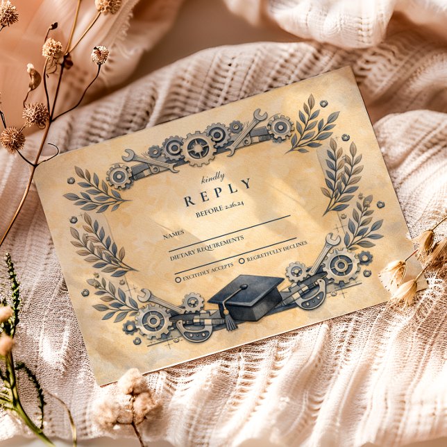 Cartons Réponse Mechanical Engineering Degree Graduation (Créateur téléchargé)