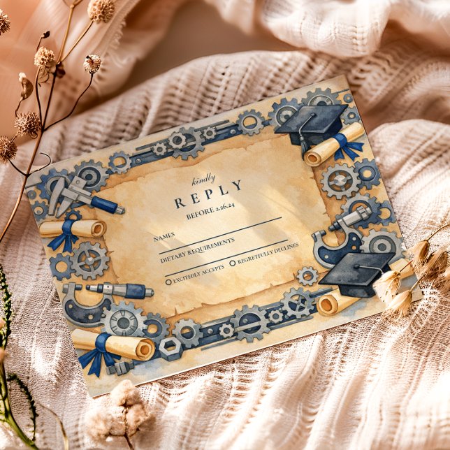 Cartons Réponse Mechanical Engineering Graduation (Créateur téléchargé)