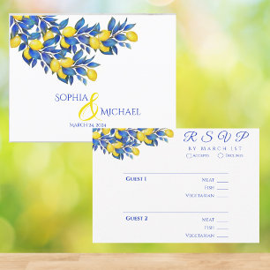 Cartons Réponse Méditerranéen-Lemons-RSVP-Mariage-
