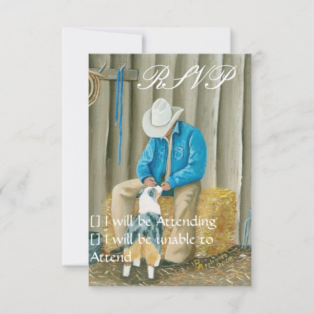 Cartons Réponse Meilleurs amis ~ Cowboy & Australian Shepherd (Devant)