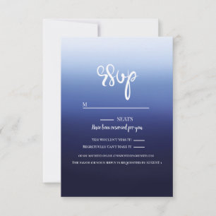 Cartons Réponse Mer Océan Bleu Moderne Minimaliste Mariage de Plag