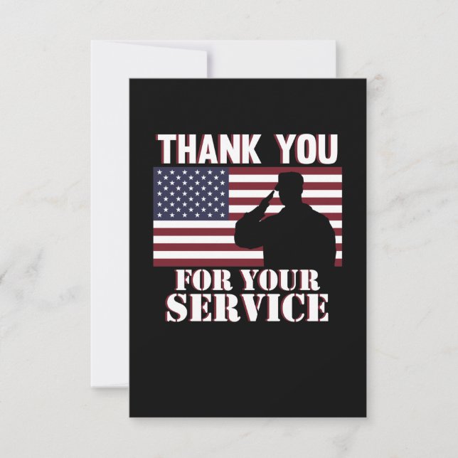 Cartons Réponse Merci Pour Votre Service Bonne Journée Des Anciens (Devant)